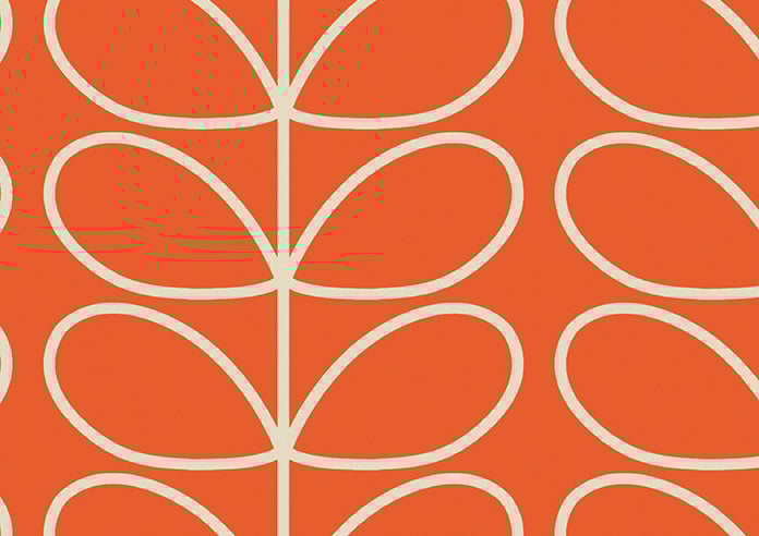 Orla Kiely Jumbo Linear Stem, Persimmon - Twist&Fit Roller Blind - Image 6